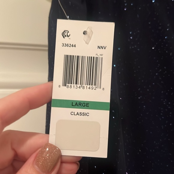 MSK Navy Sparkle Palazzo Pants - Picture 4 of 5